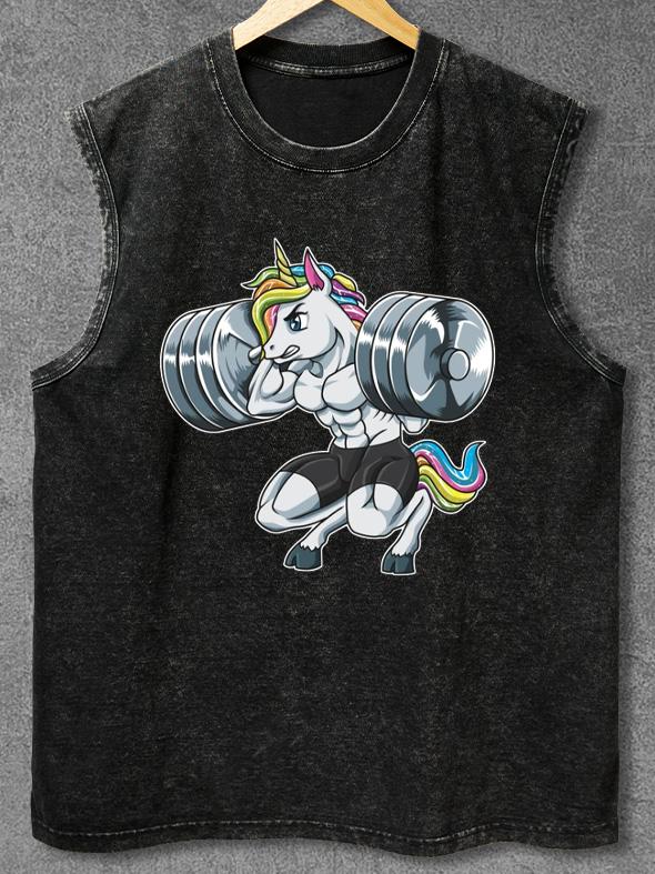 Lift Like A Unicorn Washed Gym Tank