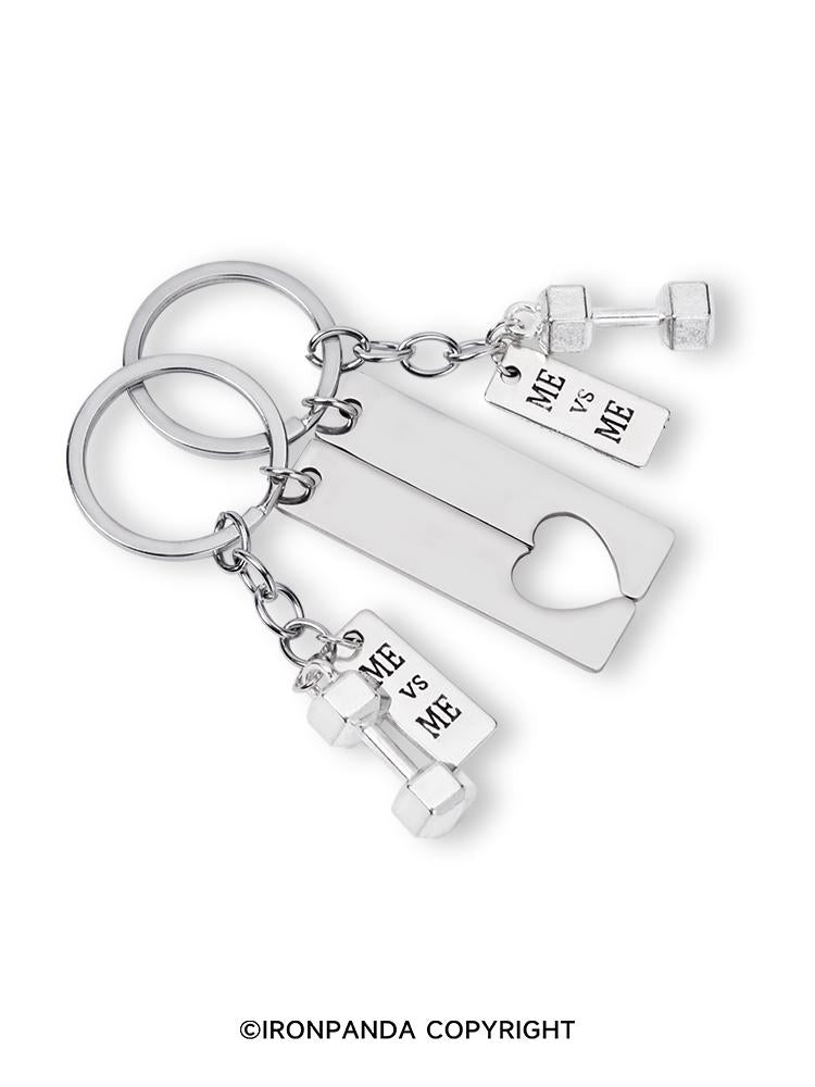 IronPanda 2ps Couple Keychain