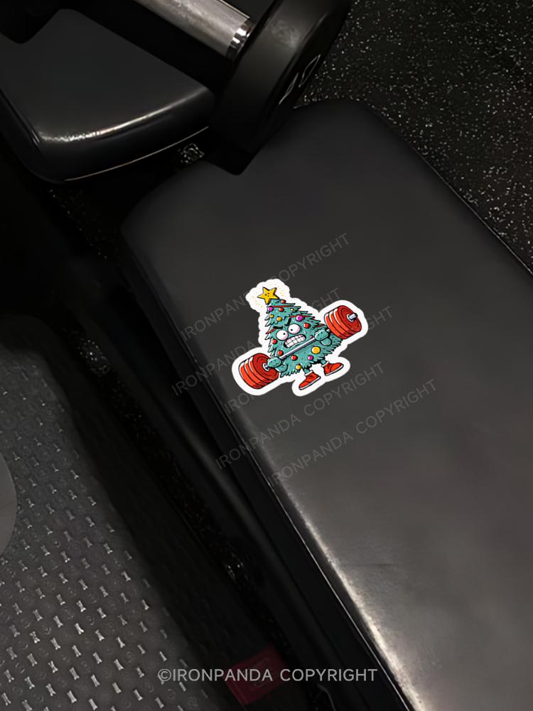 IronPanda christmas tree Sticker