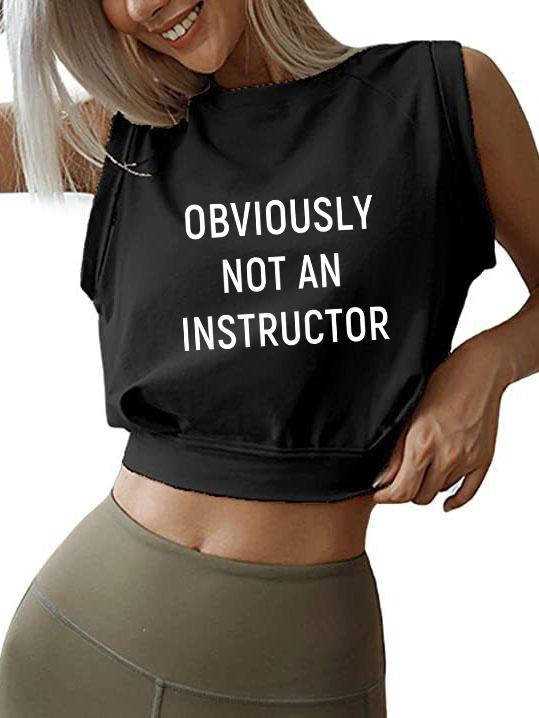 NOT AN INSTRUCTOR Sleeveless Crop Tops