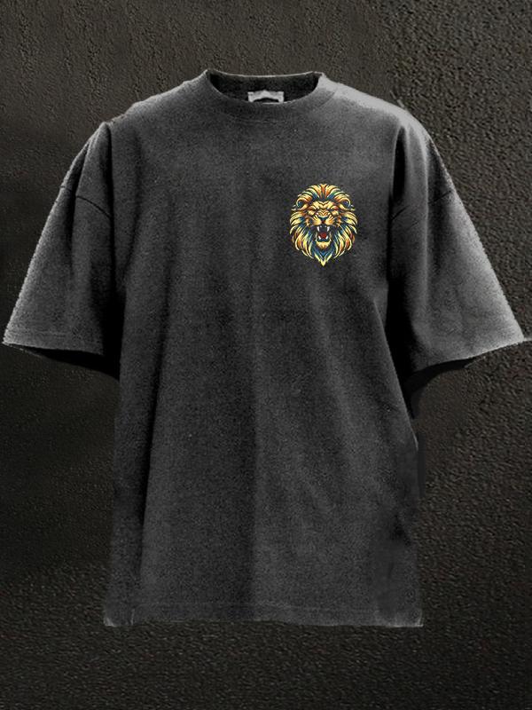 LION HEAD WASHED GYM SHIRT