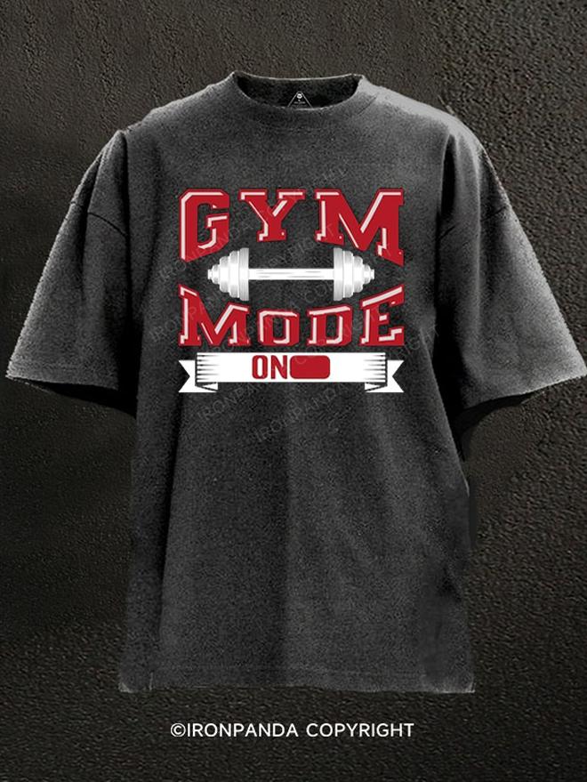 GYM Mode On Washed Gym Shirt