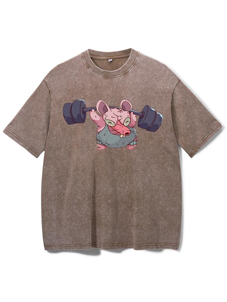 Rat Workout Washed Gym Shirt