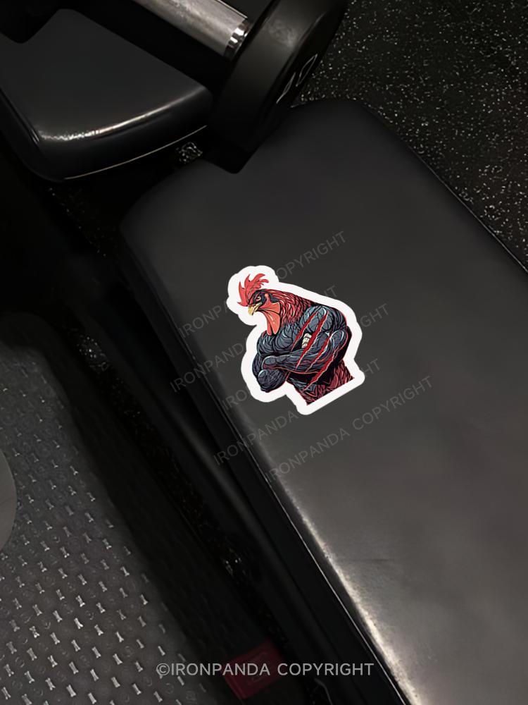 IronPanda rooster Sticker