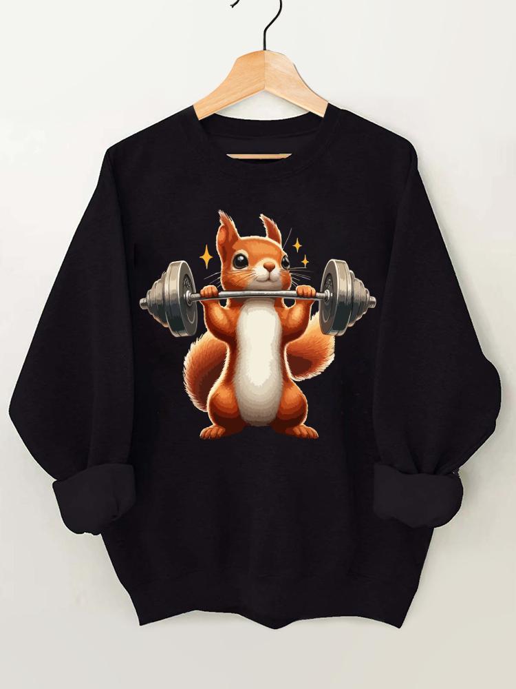 Lift Heavy Squirrel Gym Sweatshirt