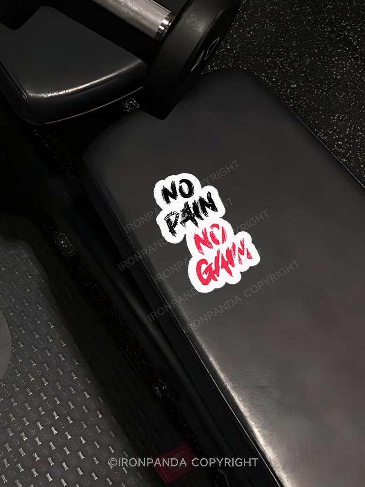 IronPanda NO PAIN NO GAIN  Sticker