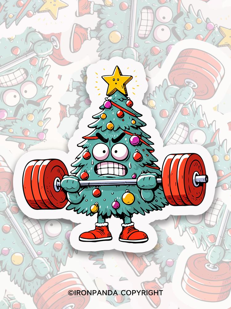 IronPanda christmas tree Sticker