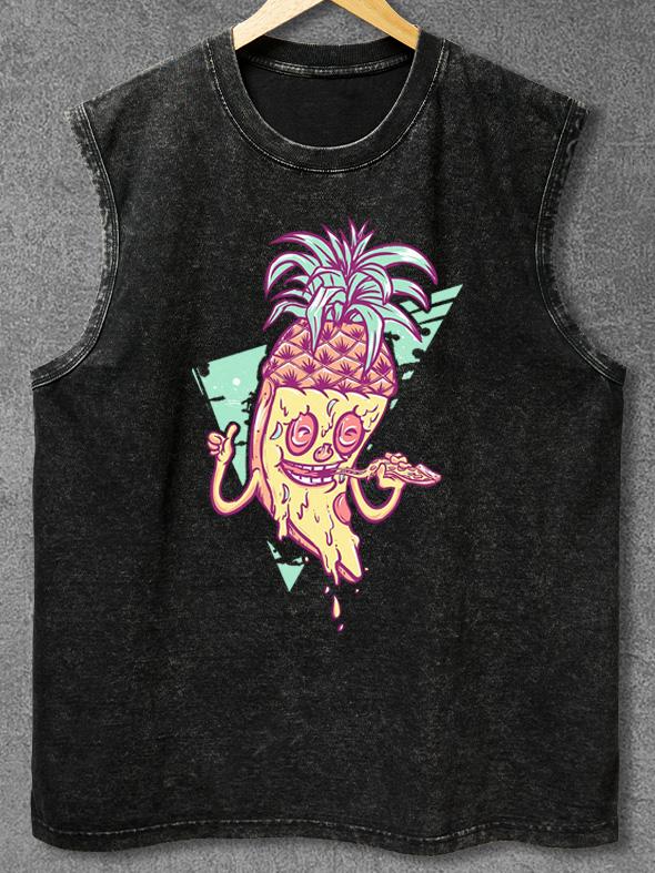 PIZZA PINEAPPLE Washed Gym Tank