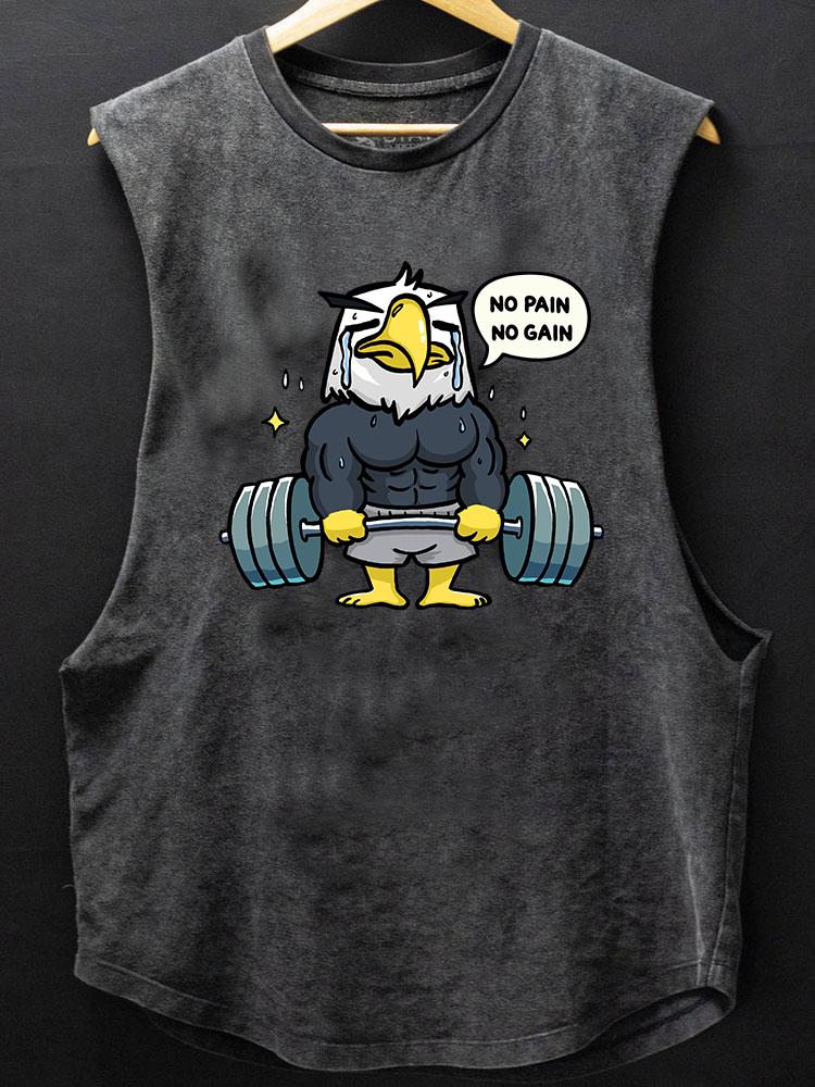 NO PAIN NO GAIN EAGLE BOTTOM COTTON TANK