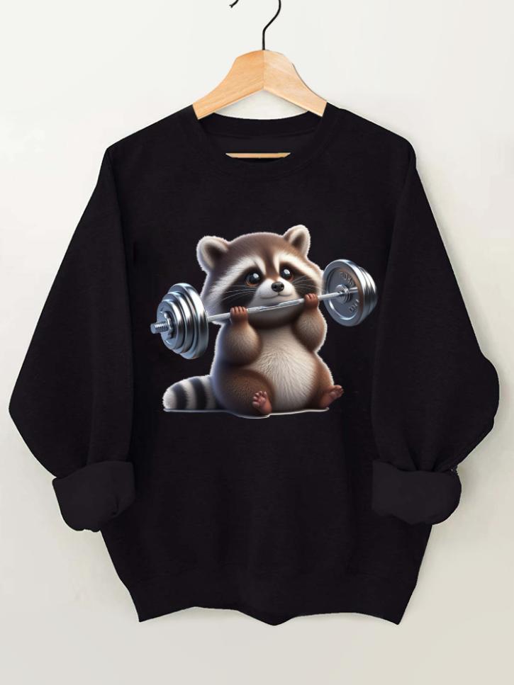 Ironpanda Lift Heavy Raccoon Baby Gym Sweatshirt