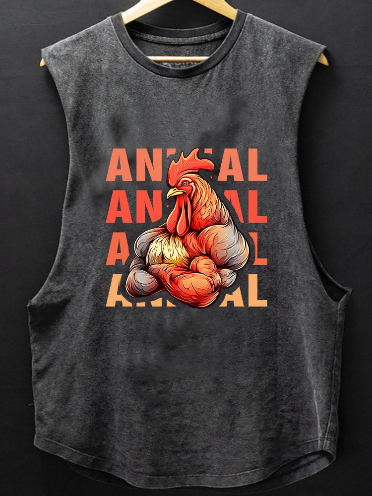 GYM ROOSTER Thanksgiving SCOOP BOTTOM COTTON TANK