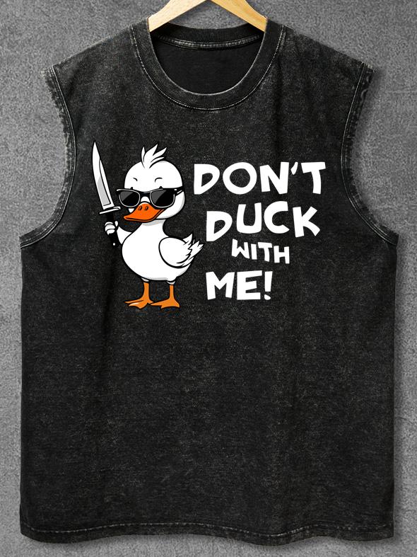 Don't Duck with Me Washed Gym Tank