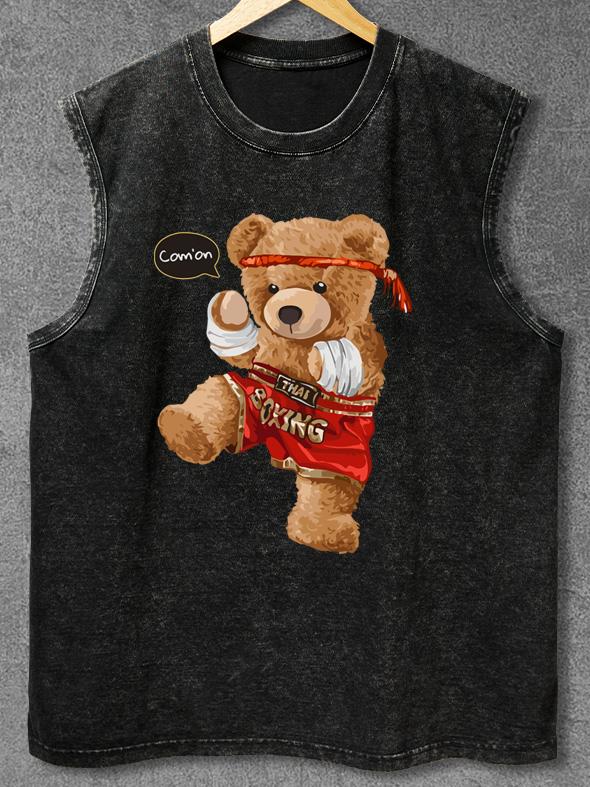 BOXING BEAR Washed Gym Tank