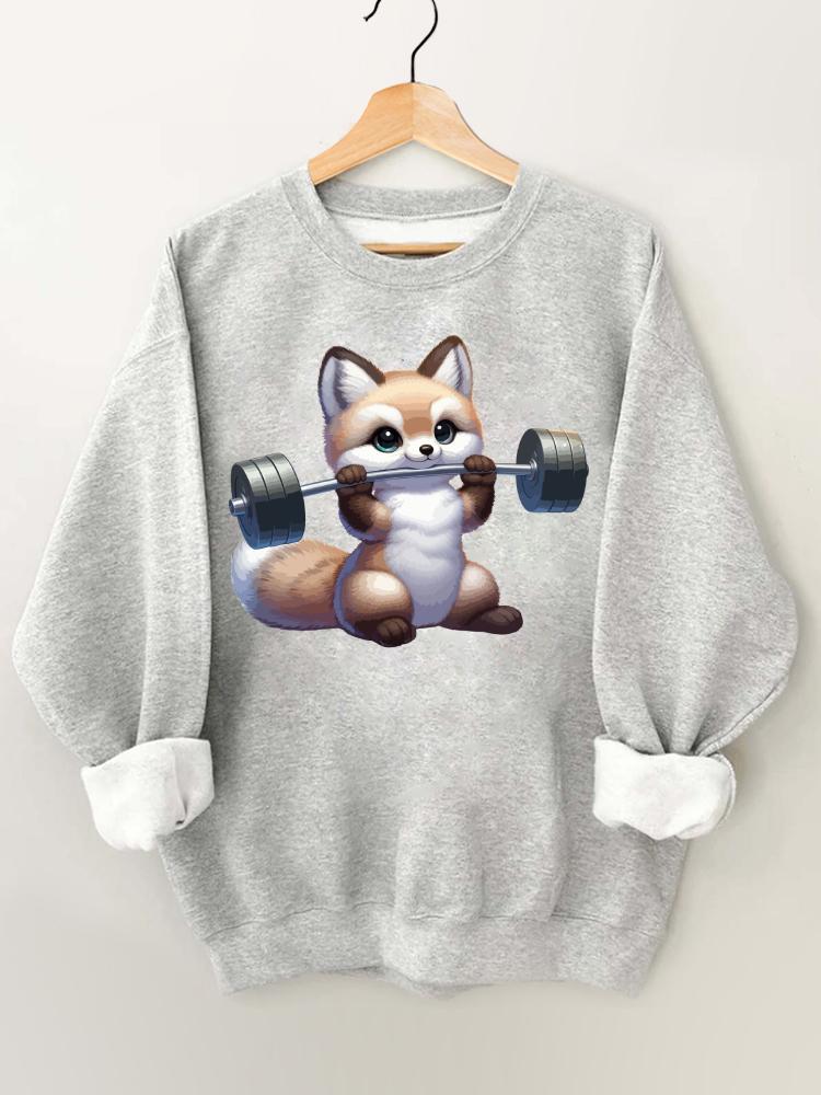 Ironpanda Lift Heavy Fox Gym Sweatshirt