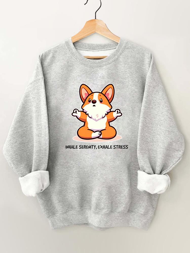 Inhale Serenity Exhale Stress Gym Sweatshirt