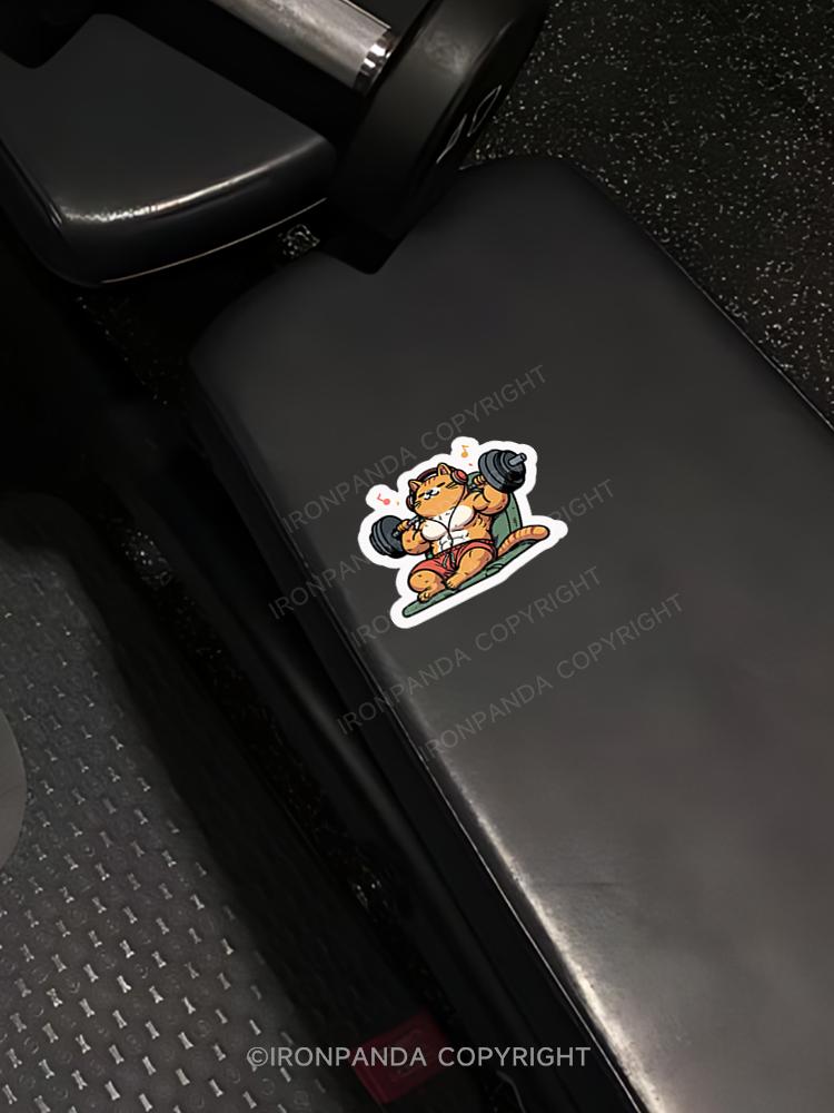 IronPanda cat pain cave vibing Sticker