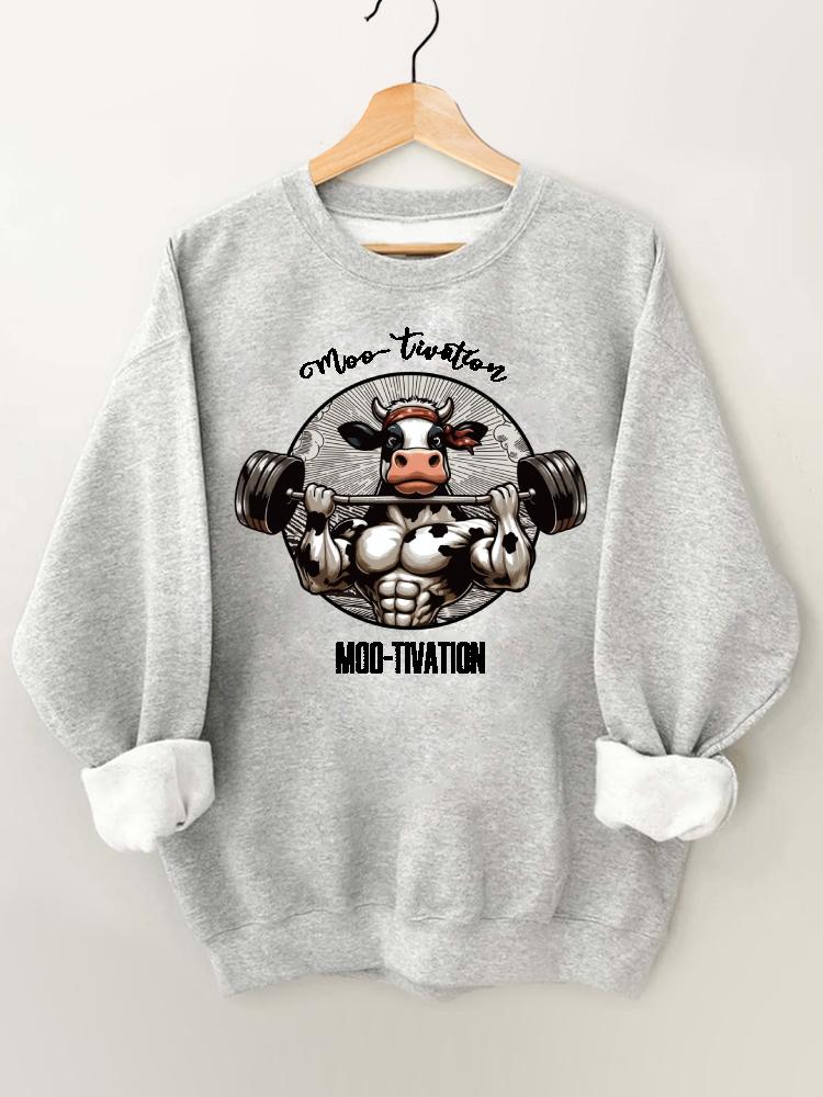 Dairy Cow Gym Sweatshirt