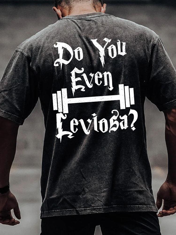 do you even crit back printed Washed Gym Shirt