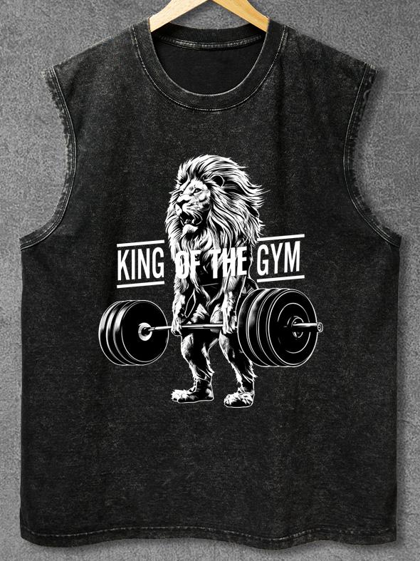 King of the Gym Lion Washed Gym Tank