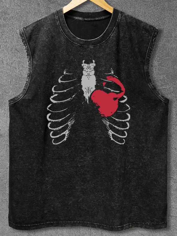 HEARTBEAT Washed Gym Tank