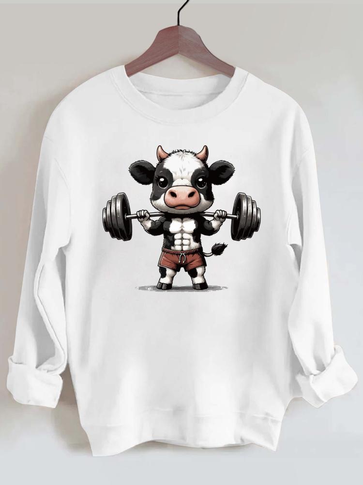 Dairy Cow Gym Sweatshirt