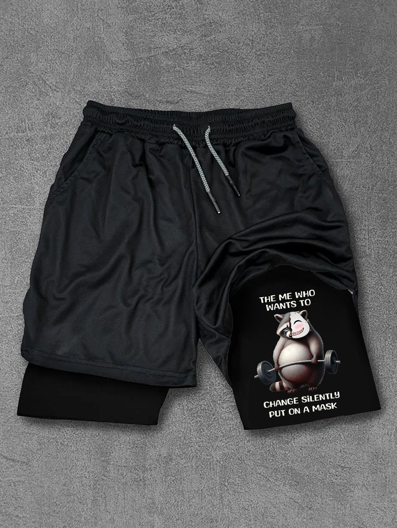 CHANGE SILENTLY RACCOON Performance Training Shorts