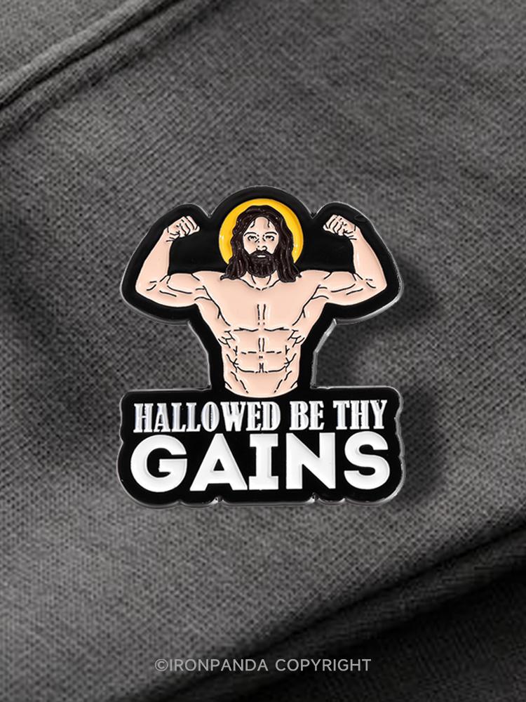 IronPanda Hallowed Be Thy Gains Pin