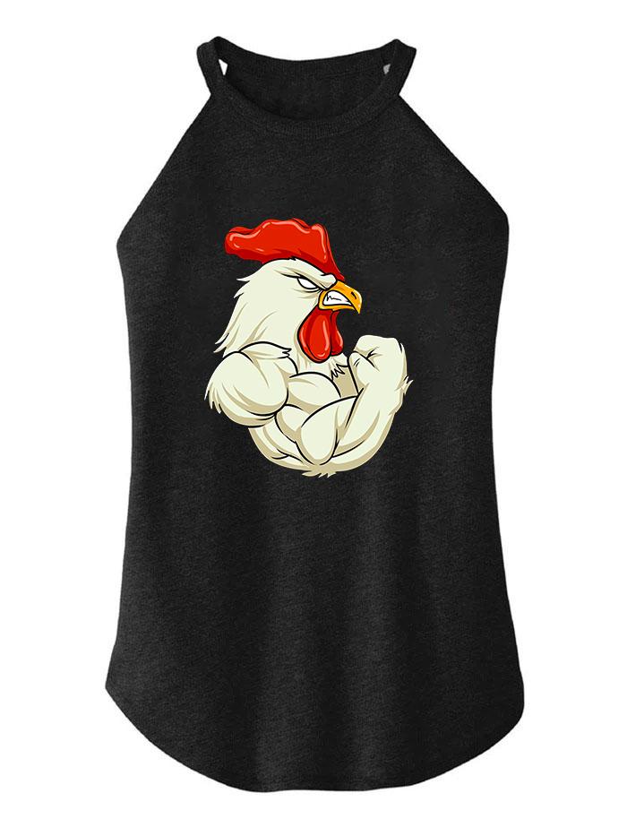 ROOSTER AT THE GYM TRI ROCKER COTTON TANK