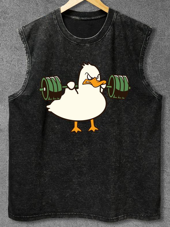 SQUATTING DUCK Washed Gym Tank