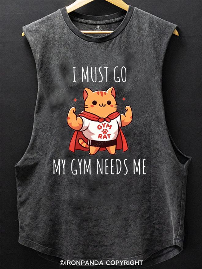 GYM RAT CAT SCOOP BOTTOM COTTON TANK