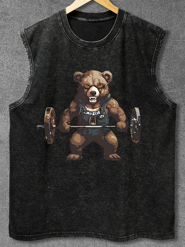 Muscle Bear Washed Gym Tank