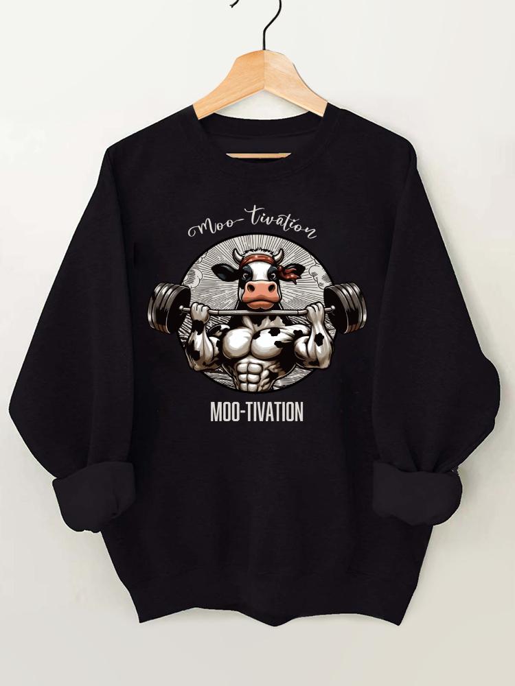 Dairy Cow Gym Sweatshirt