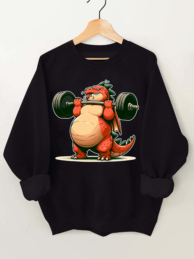 Fat Dinosaur Lift Heavy Gym Sweatshirt