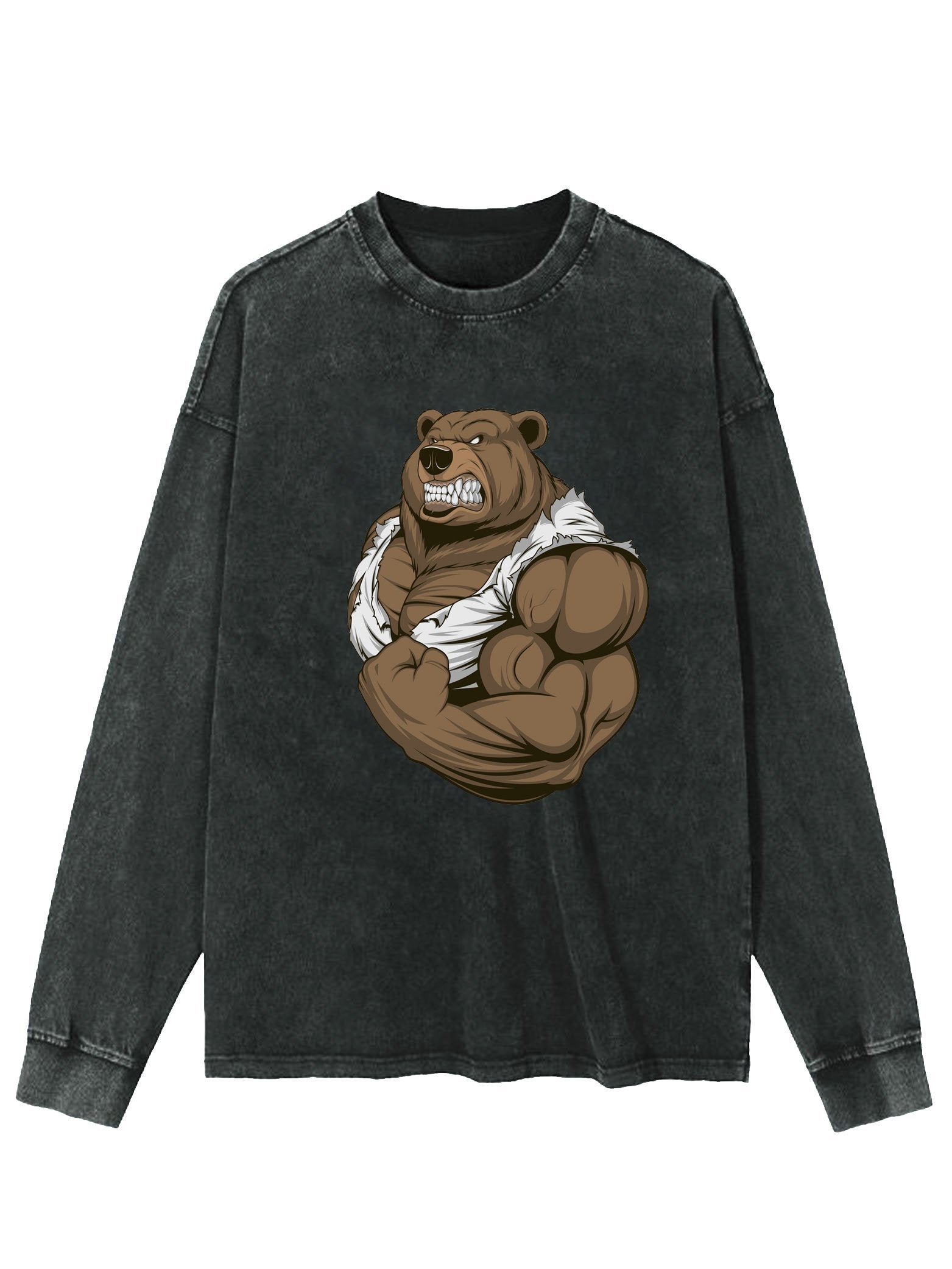 ANGRY BEAR WASHED LONG SLEEVE SHIRT