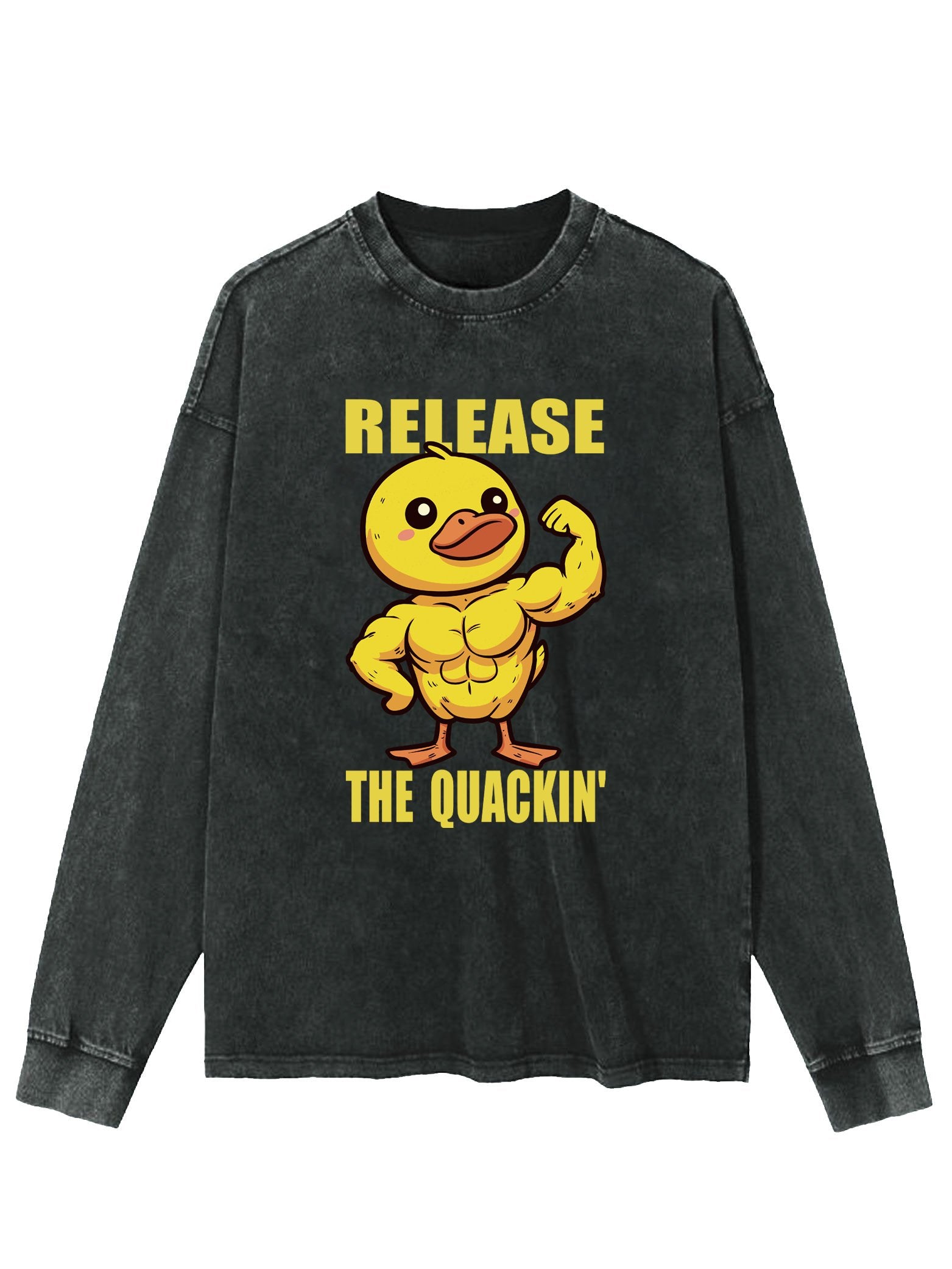 RELEASE THE QUACKIN' WASHED LONG SLEEVE SHIRT