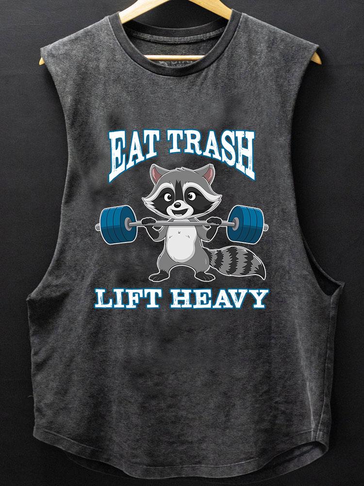 EAT TRASH LIFT HEAVY RACCOON BOTTOM COTTON TANK