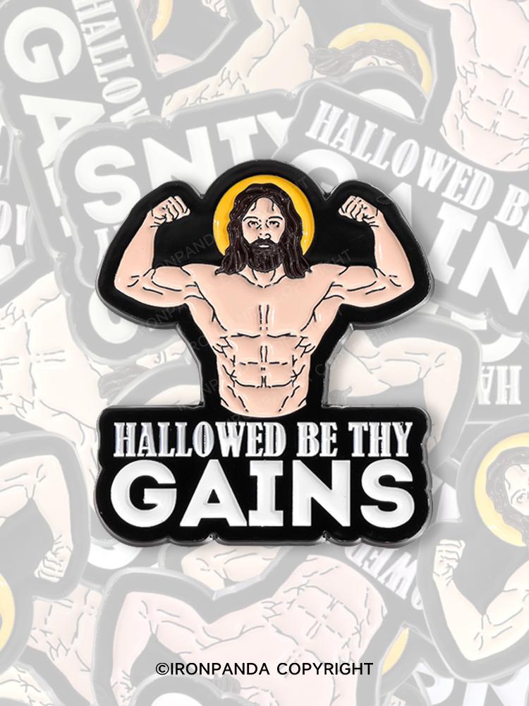 IronPanda Hallowed Be Thy Gains Pin