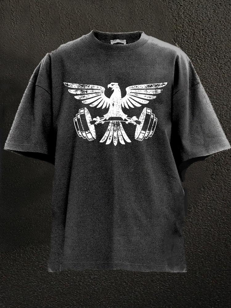 Weight Lifting Eagle Washed Gym Shirt