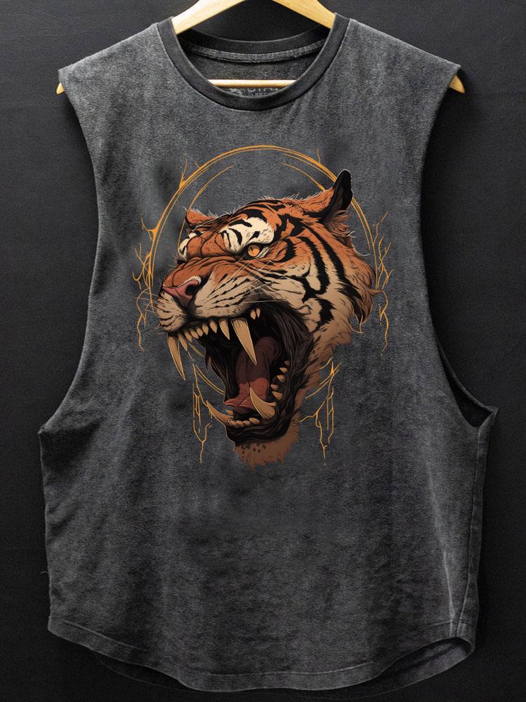 Fierce Tiger Head SCOOP BOTTOM COTTON TANK