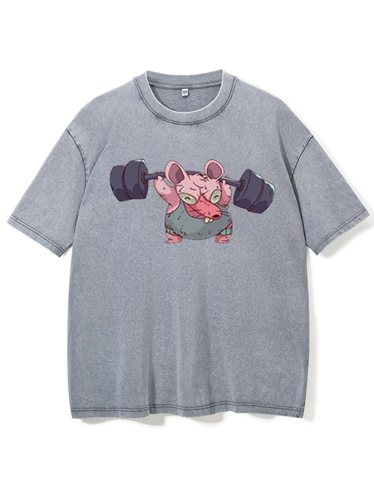 Rat Workout Washed Gym Shirt