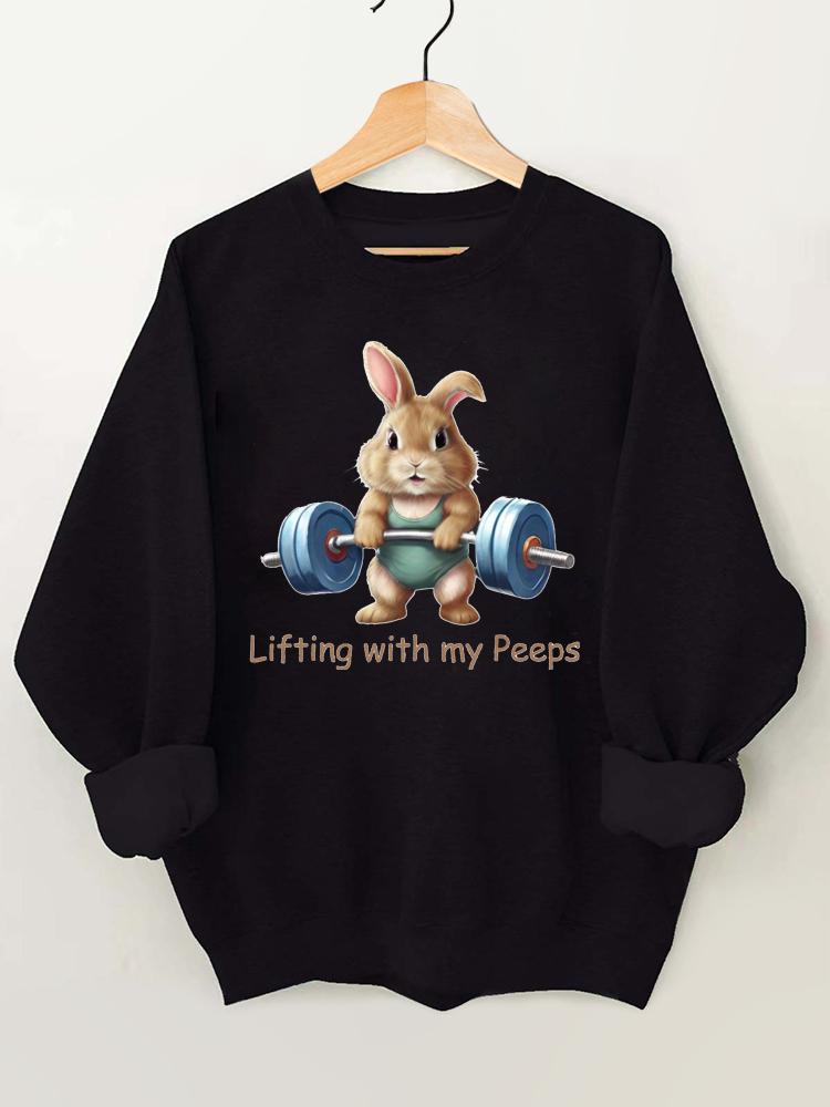 Lifting with My Peeps Gym Sweatshirt