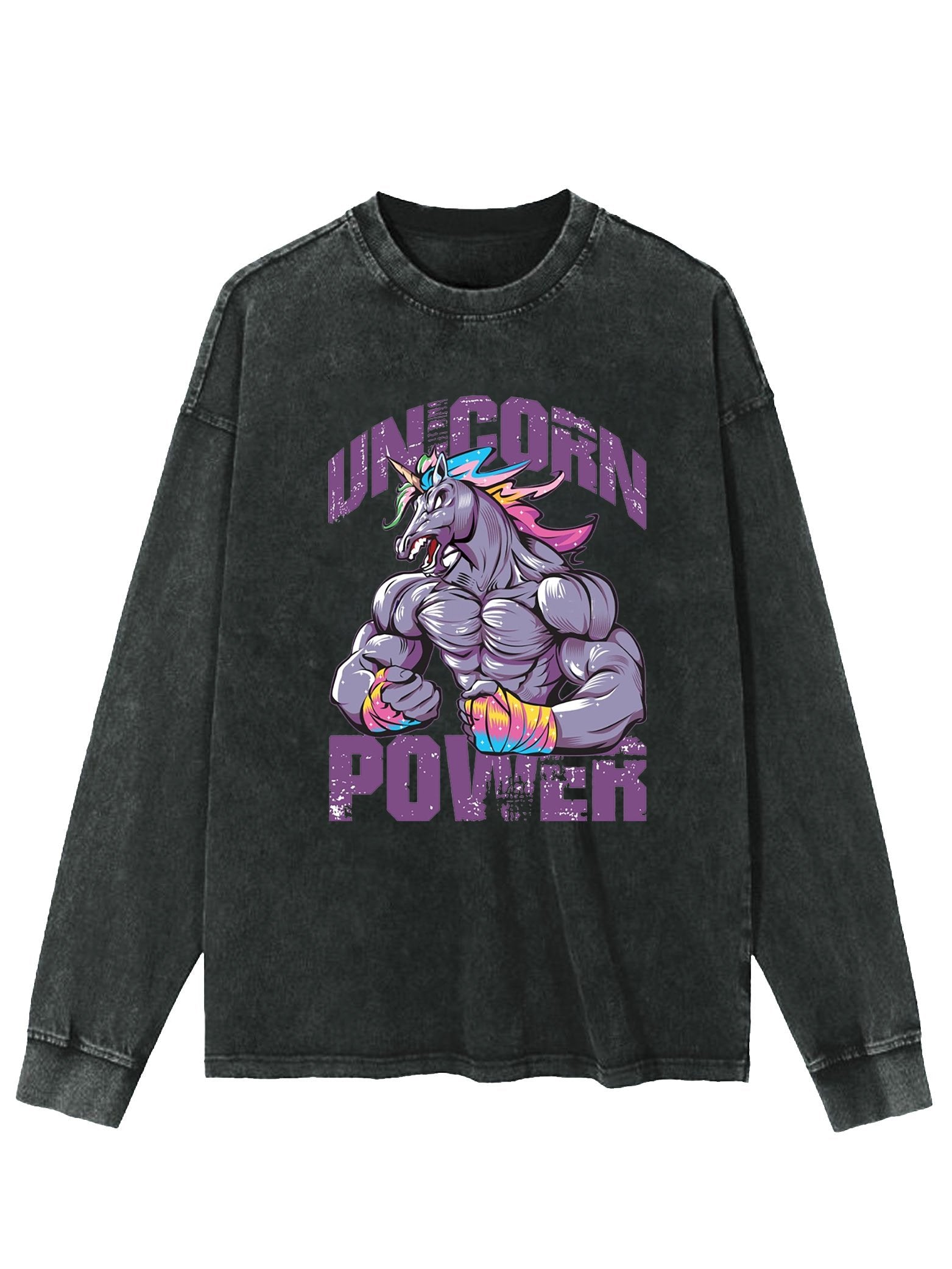 UNICORN POWER WASHED LONG SLEEVE SHIRT