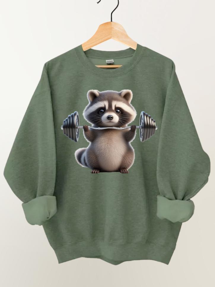 Ironpanda Lift Heavy Raccoon Baby Gym Sweatshirt