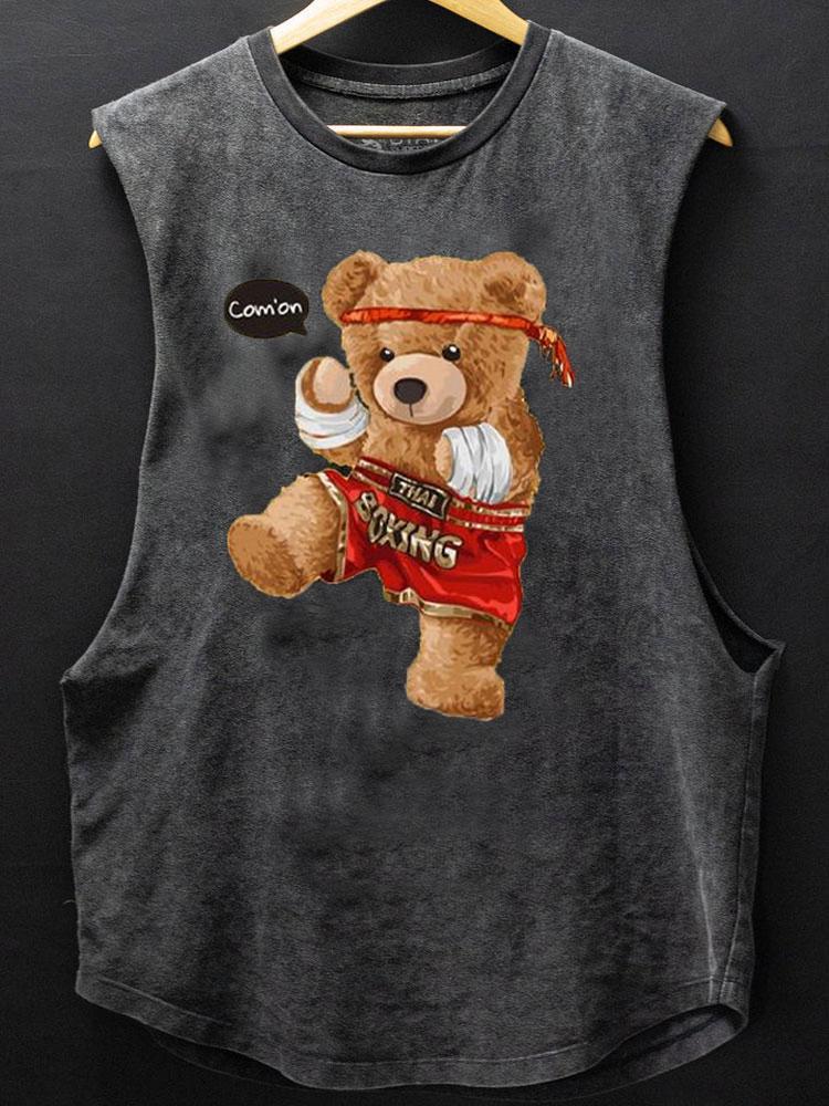 BOXING BEAR SCOOP BOTTOM COTTON TANK