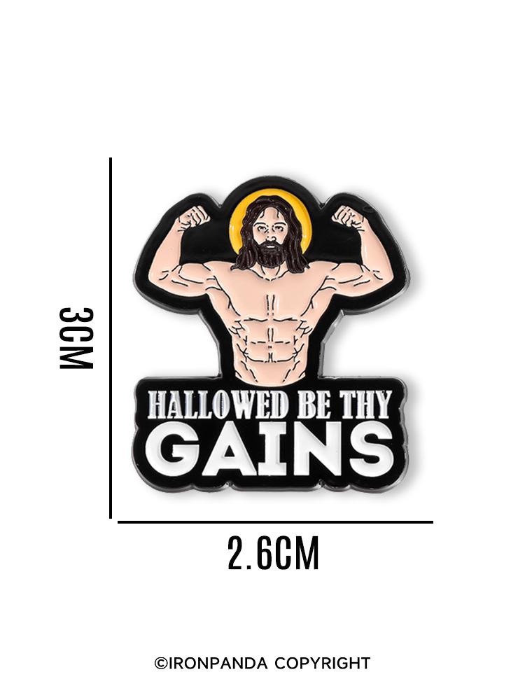 IronPanda Hallowed Be Thy Gains Pin