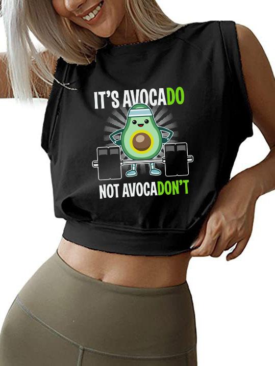 It's Avocado Sleeveless Crop Tops