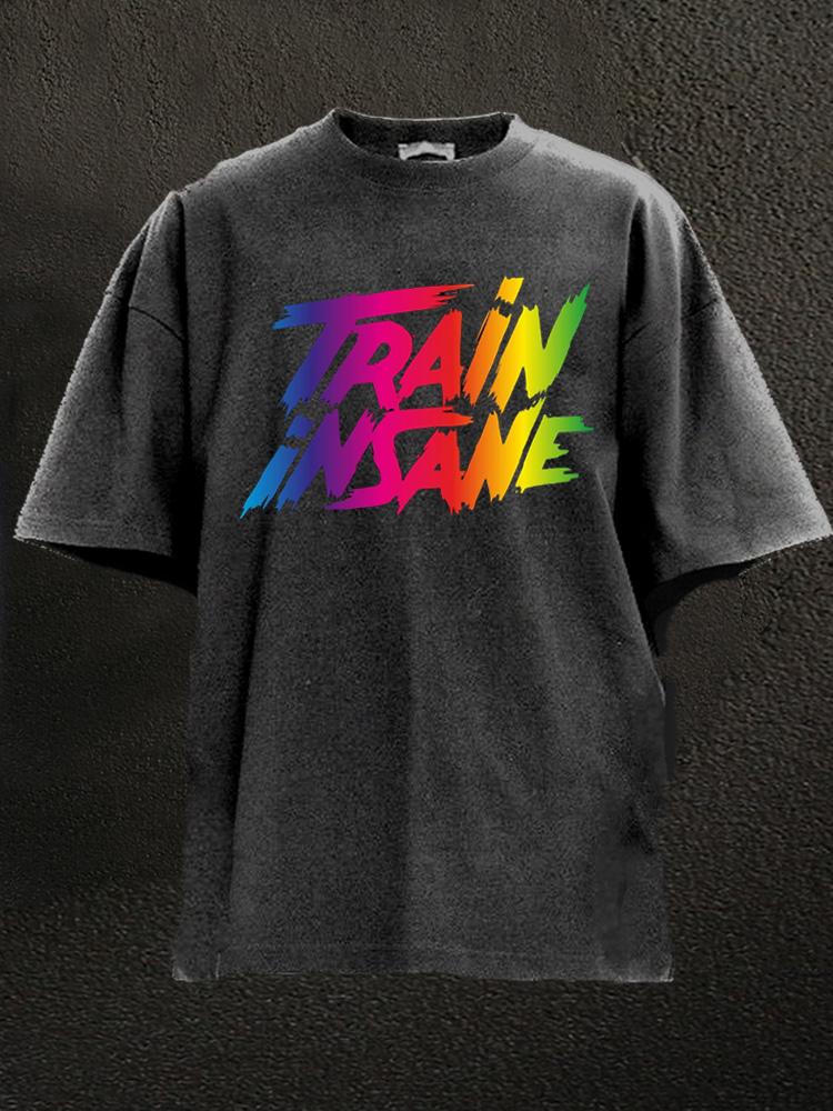 Train insane Washed Gym Shirt