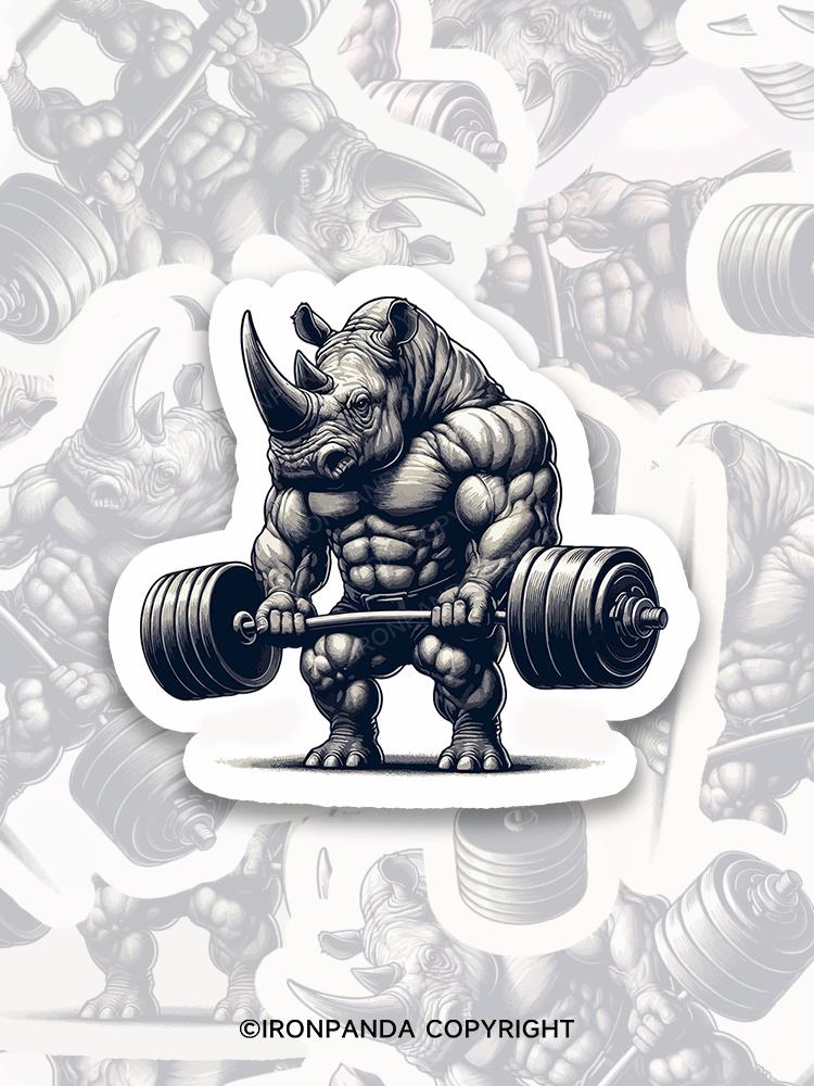 IronPanda Rhino weightlifting Sticker