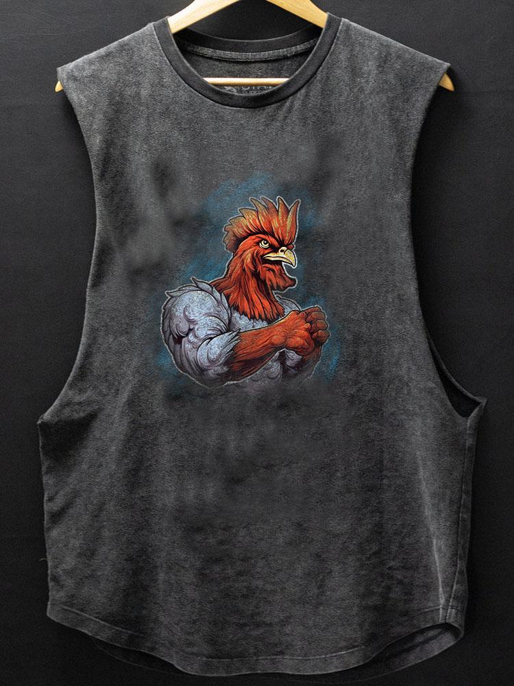 fitness rooster SCOOP BOTTOM COTTON TANK