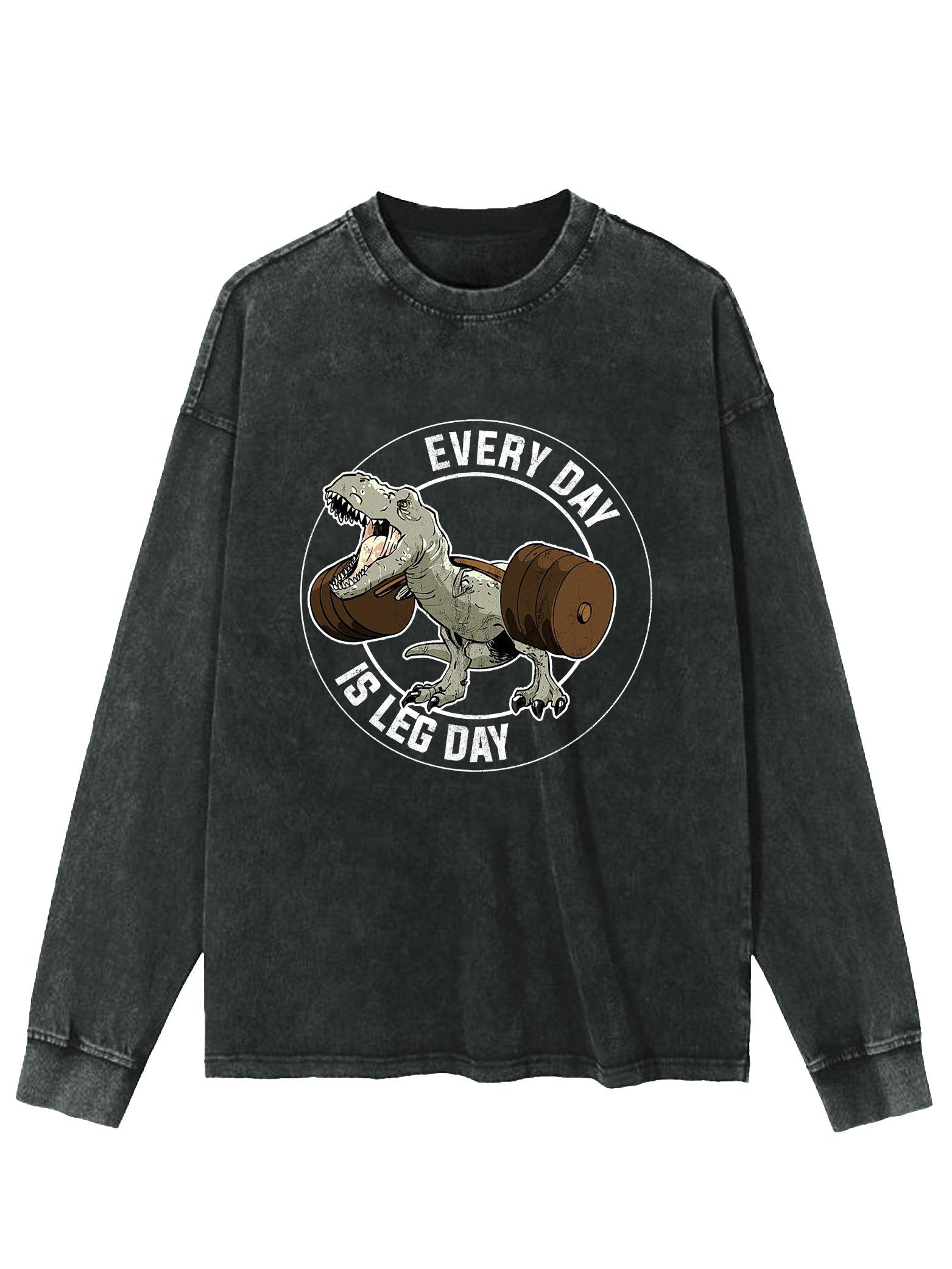 EVERY DAY IS A LEG DAY WASHED LONG SLEEVE SHIRT